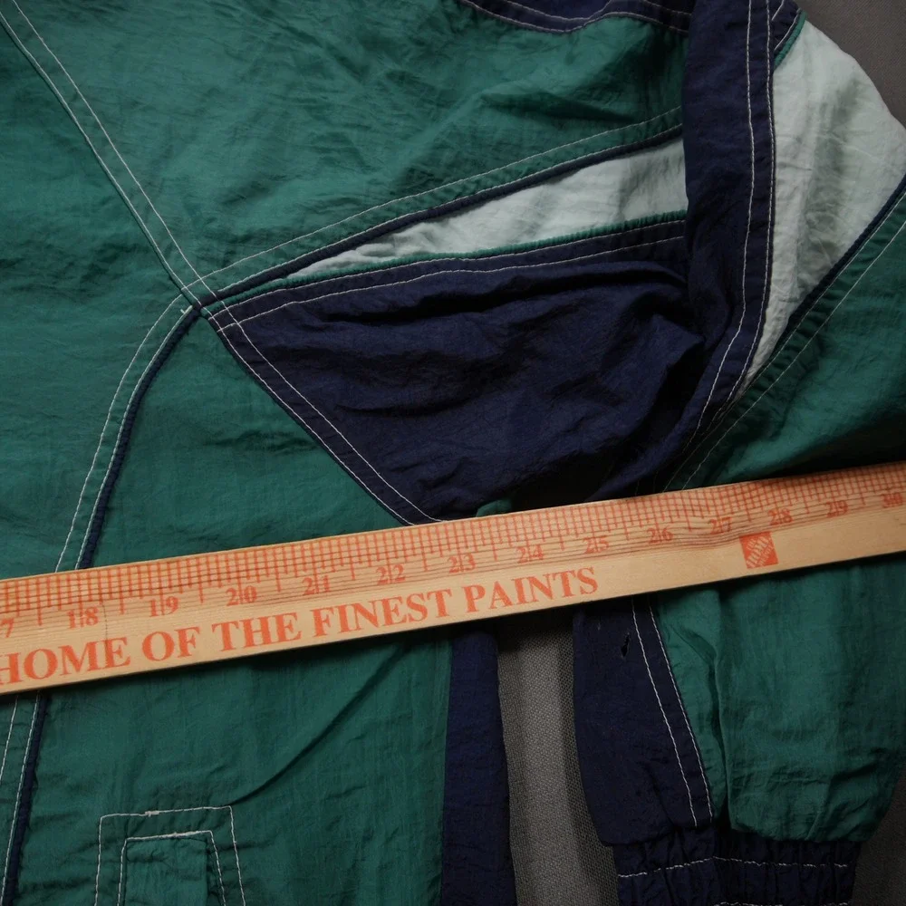 90s Rawlings Colorblock Vintage Crinkle Taffeta Men M Windbreaker Jacket Seattle